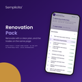 Renovation Pack in the Semplicita Workspace App — Amy's project workspace on a phone